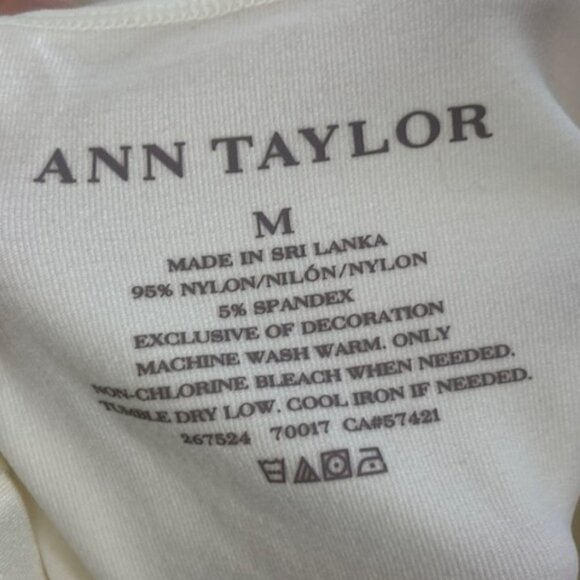 NWT Ann Taylor cream tank top size M - Picture 5 of 6